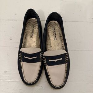 Sperry Two-Tone Navy and white Boat Shoe Loafers